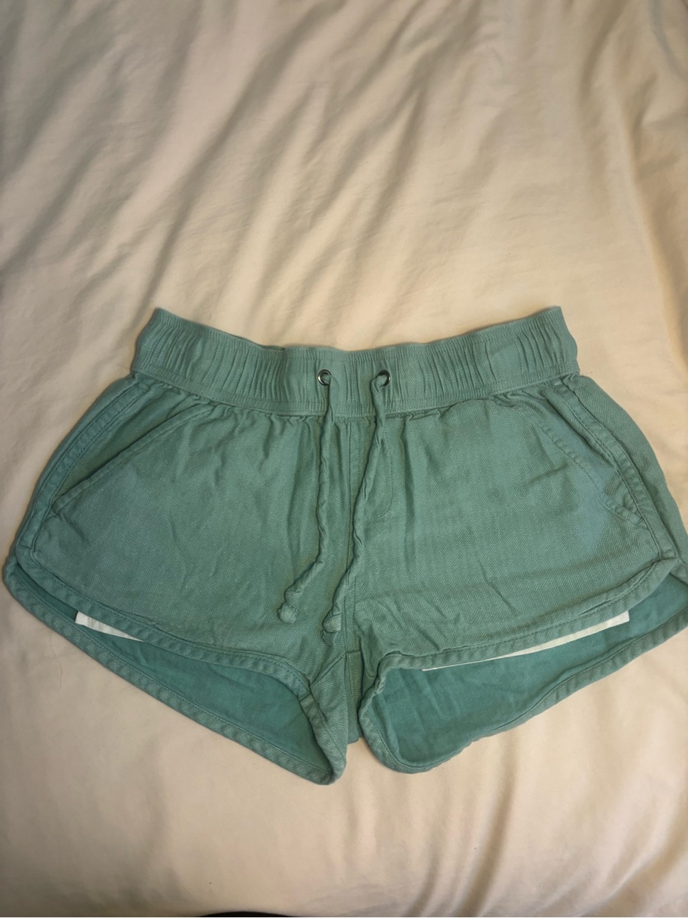 Casual Women's Aqua Drawstring Shorts
